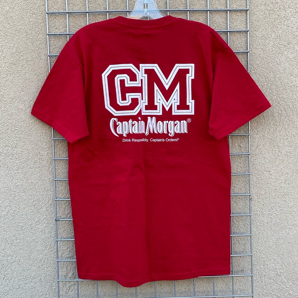 Men’s Captain Morgan Original Spice Rum Red Shirt - Picture 2 of 3